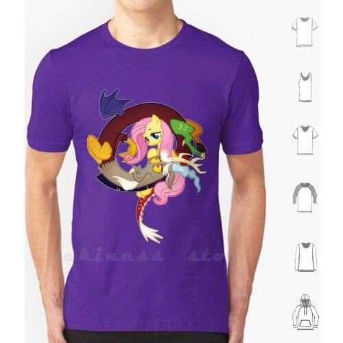 Mlp Fluttershy And Discord T Shirt Custom Design Print My Little Friendship Is Magic Mlp Fluttershy Discord Fanart Brony