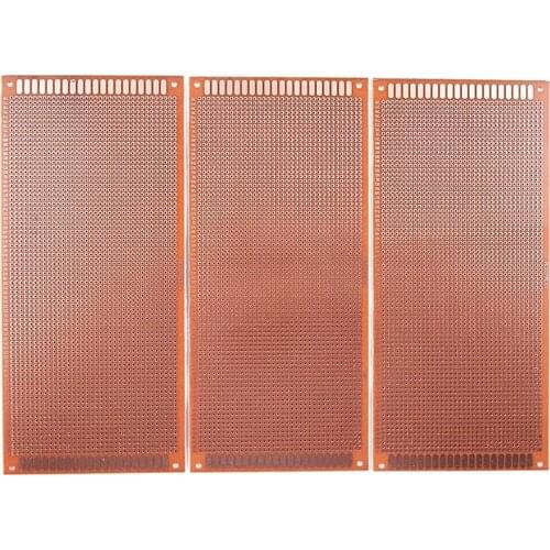 GTBL 3Pcs One Side Prototype Matrix PCB Printed Circuit Board 22cm x 10cm