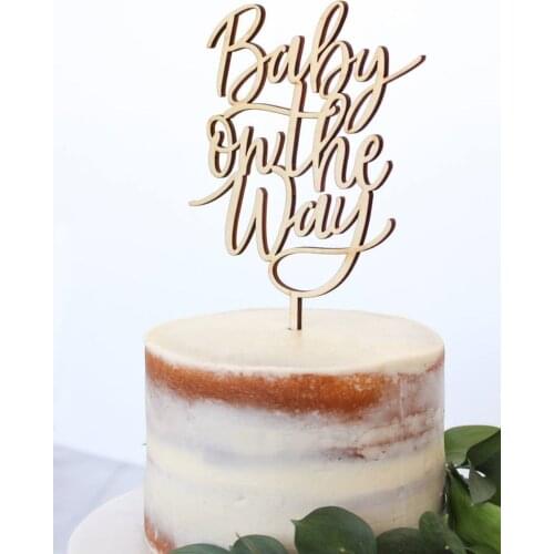 Calligraphy Baby Cake Topper, Baby on the Way Cake Topper, Custom Baby Cake Topper, Baby Shower Cake Topper