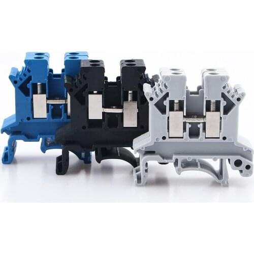 Din Rail Terminal Block UK-2.5B Wire Conductor Universal Connector Screw Contact Connection Terminal Strip Block UK2.5B 1Piece