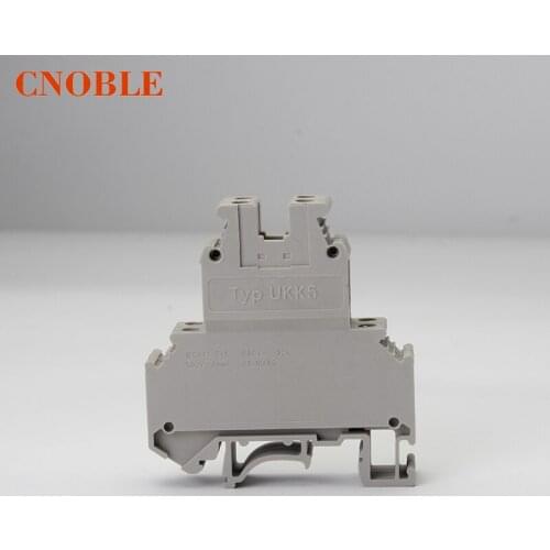 50pcs / box UKK5 DIN rail universal class PCB Terminal blocks double-deck