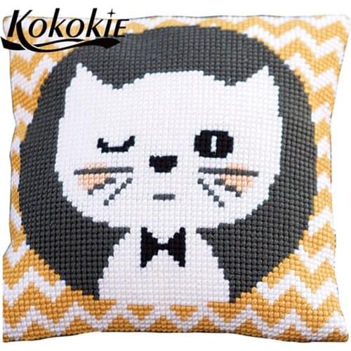 Handmade embroider Needlework kits 3d mat making kit cushion embroidery fabric pillowcase cross stitch kits For throw pillow