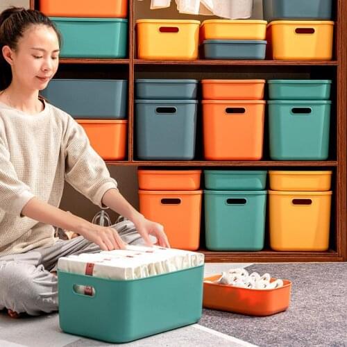 Sundries Desktop Storage Box Snack Storage Basket Plastic Cosmetic Household Organizing Box Eco-friendly Kitchen Storage Box