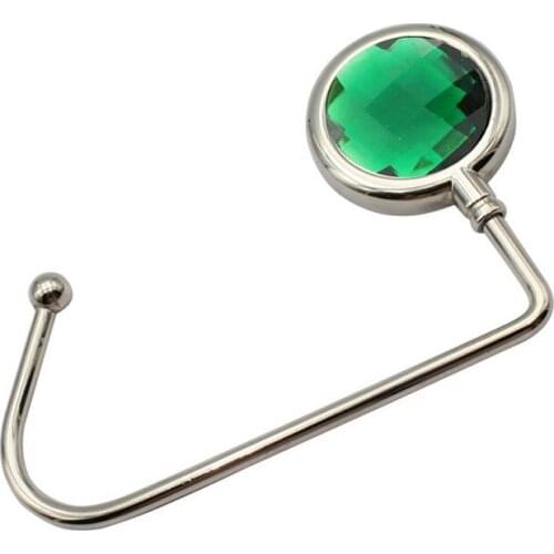 Table Hanging Bag Hook Metal Crystal Hanging Bag Buckle Non-Stick Removable Christmas Portable Socks Hook