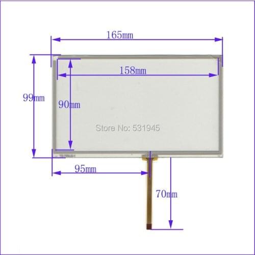 ZhiYuSun 165mm*99mm New 7 Inch Touch Screen for 7GPS the GLASS is 165*99 lins for tble compatible TS700LG for soling gps touch
