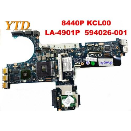 Original for HP 8440P Laptop motherboard 8440P KCL00 LA-4901P 594026-001 tested good free shipping