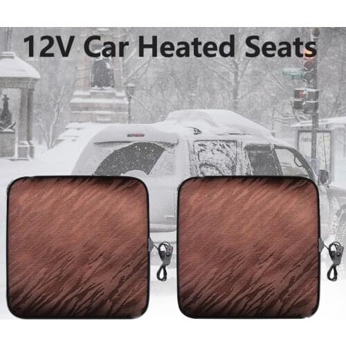 1/2pcs Car Heated Seats 12V 15W Universal Automobile Cover Car Seat Protector Car Seat Heatin Pad Cushions Auto Covers Black CSV