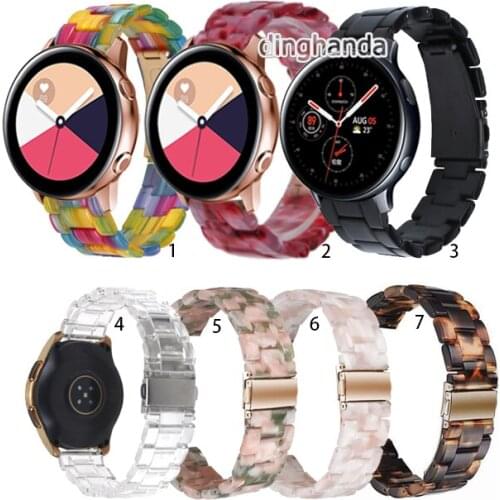 20mm 22mm Transparent Resin Strap Band for Samsung Galaxy Watch Active 2 40mm 44mm Active2 41mm 42mm band