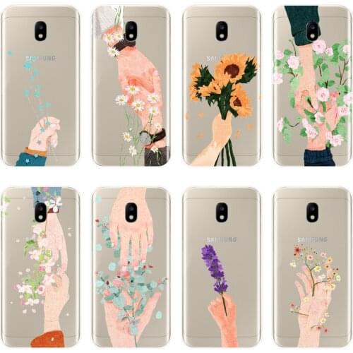 Art Flower Back Cover For Samsung Galaxy J4 J6 J8 Plus Silicone Phone Case For Samsung J2 J5 J7 Prime J3 J5 J7 2015 2016 2017