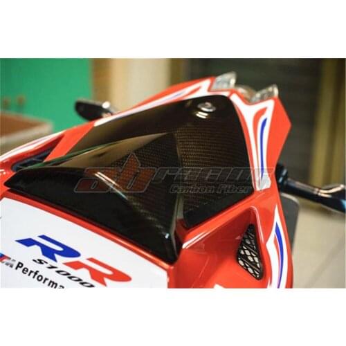 Replacement Passenger Seat Top Cover For BMW S1000RR 2009-2014 Full Carbon Fiber 100% Twill