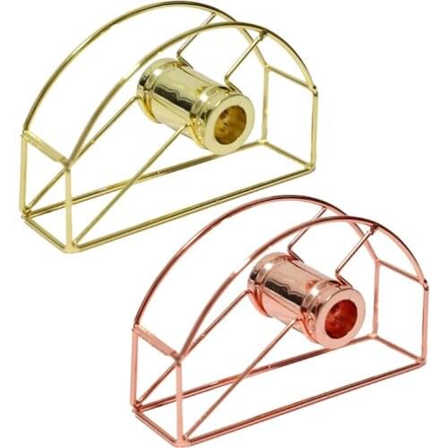 Stylish Gold Tape Dispenser Fit for Tape Width 3cm/1.18'' Clear/Paper Tapes Diameter Spool 1.02''/More Than 1.02