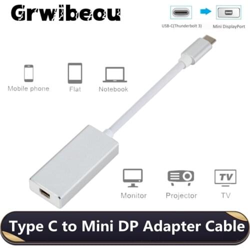 Type C USB 3.1 to Mini DP 4K x 2K 10Gbps Mini Displayport Cable USB-C Display Port Video Transmission Adapter for Macbook