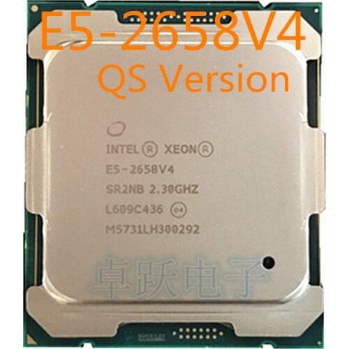 QS version CPU E5-2658V4 14-core 2.30GHZ 35MB E5-2658 V4 LGA201-3 E5 2658V4 processor free shipping