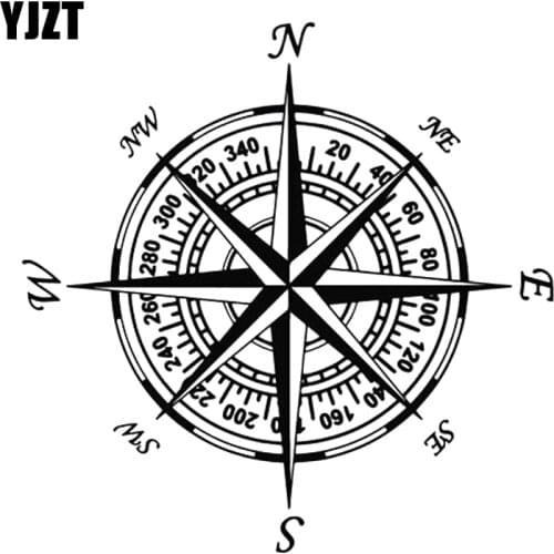 20cm*20cm NSWE Compass Nautical Navigate Vinyl Car-styling Decal Motorcycle Car Sticker S6-3504