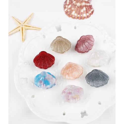 2019 Korea Women Shell Hair Claw Shiny Crab Amoeba Hairpin cute Hair Clips Makeup Hair Accessories mini Size claw