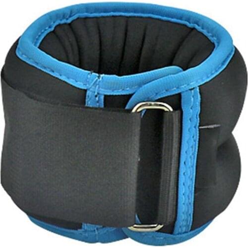 0.6kg/pair Adjustable Wrist Ankle Weights Iron Sand Weights with Fitness Padding Bag For for Straps Exercise Running Neopre B1K6