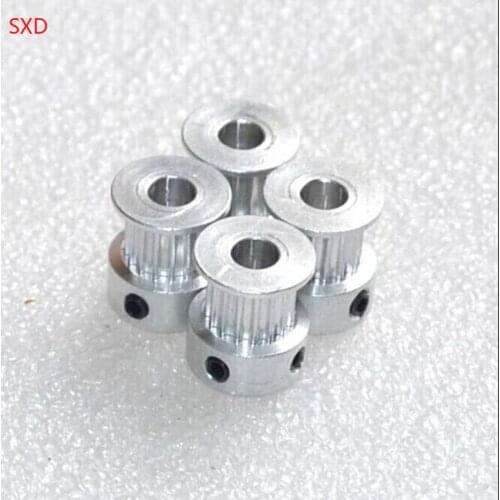 10PCS/LOT Aluminum alloy synchronous belt wheel 2GT 16 tooth bandwidth of 6 Inner hole 5 GT2 16Z