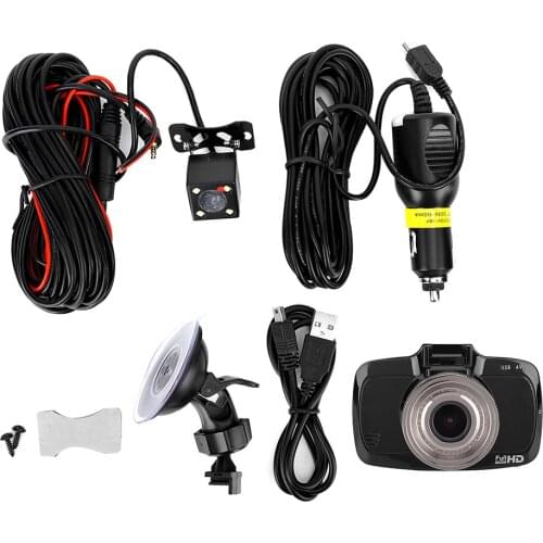 2.7in Front Rear Lens WiFi 1080P HD G-Sensor Driving Recorder Car Camera DVR