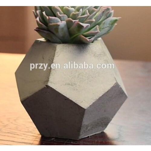 3d vase Silicone Mold concrete cement silicone molds pentagon Garden craft planters molds for concrete soap moulds S5187B