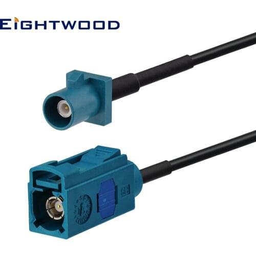Eightwood Car Antenna Adapter Cable Fakra Z Nuetral Coding Female to Male Straight Pigtail RF Cable RG174 15cm Customizable