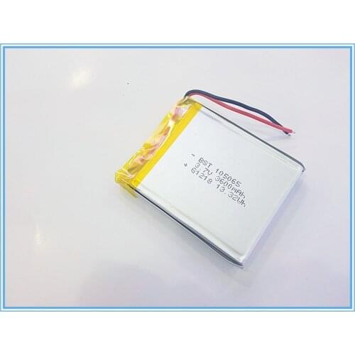 Free shipping Large capacity 3.7 V rechargeable batteries GPS navigator MP4 battery cell 105065 battery