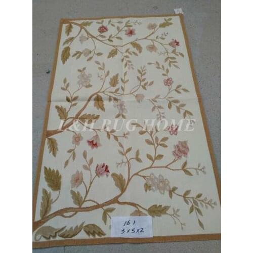 Free shipping 3'x5' Aubusson rugs handmade woolen carpets rugs for home decoration