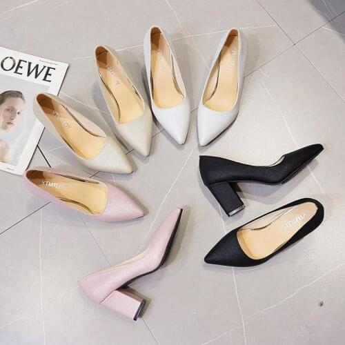 CHAXIAOA Shoes With Medium Heels