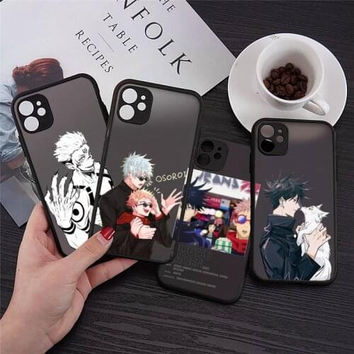 Jujutsu Kaisen Satoru Gojo anime Phone Case For iPhone 12 11 Mini Pro XR XS Max 7 8 Plus X Matte transparent cover