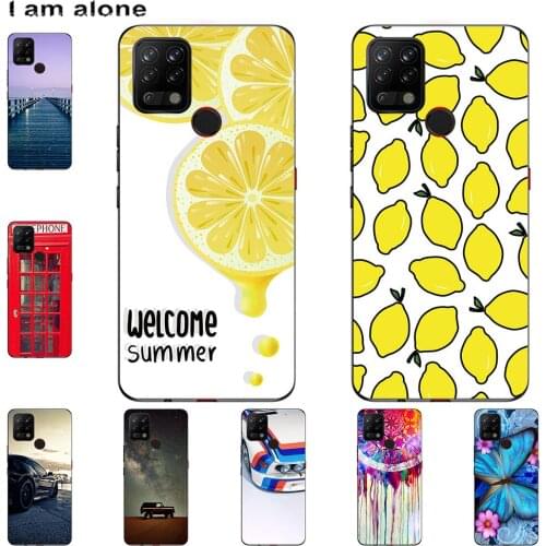 I am alone Phone Case For Tecno Pova 2020 6.8 inch Bags Fashion Luxury Color Cartoon Printed Paint Mobile