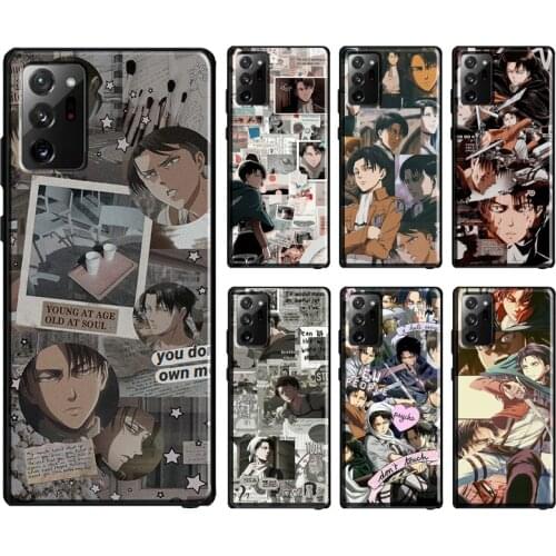 Attack On Titan Levi Collage Case For Samsung Galaxy S10 Plus S8 S9 S20 FE Note10 Plus Note9 Note20 S21 Ultra Cover Bag