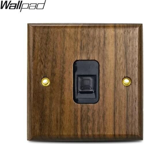 DATA Wallpad Real Wood Panel Single RJ45 Internet Jack 86*86mm