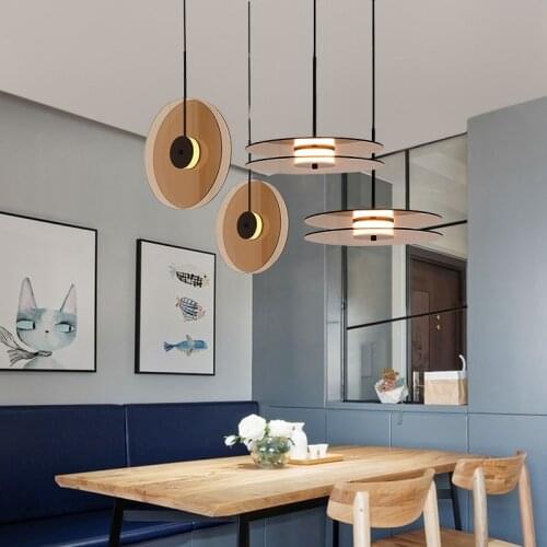 Dia.38cm LED Pendant Lights Brown Glass AC90V - 260V Hanging Lamp For Dining Room Bedside Bedroom Kitchen Deco Pendant Lamps