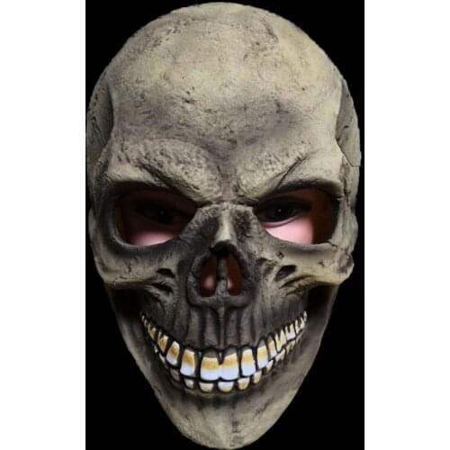 Ealistic Scary Skull Mask Full Head Latex Horror Ghost Halloween Party Mask Costume Cosplay Props Funny Adult 07