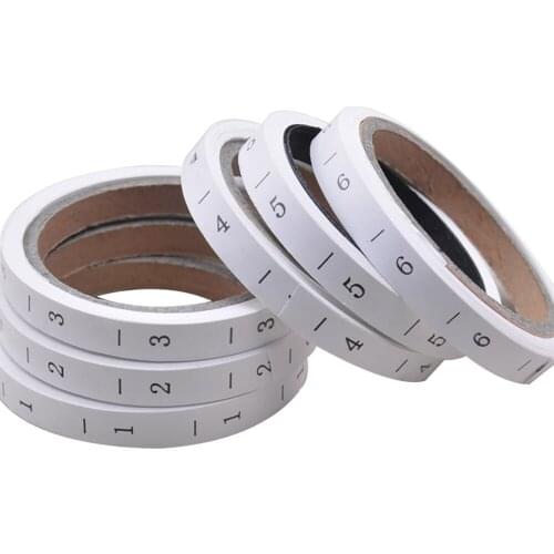 Stock rolled white Synthetic tape size labels for clothing size sewing label for clothes month tags XS S 6 7 8 9 Size age tag