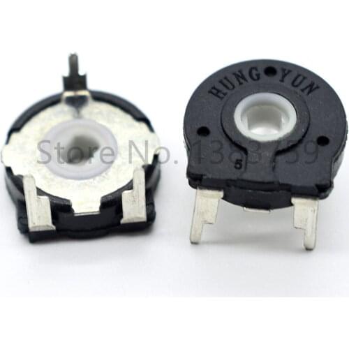 5 Pieces PT15 10K B103 Elliptical Hole Horizontal Adjustable Resistance Potentiometer