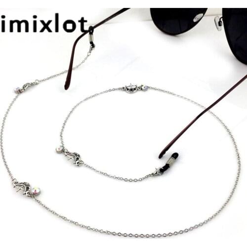 IMIXLOT Fashion Women Sunglasses Lanyard Strap Necklace Metal Rhinestone Men Eyeglass Glasses Chain Cord