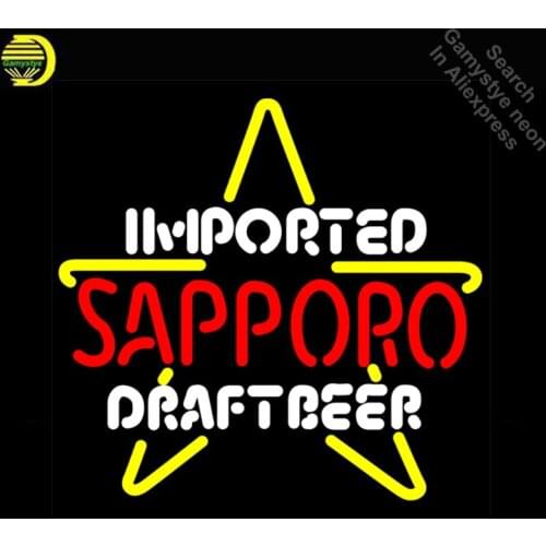 Imported Sappor Draft Beer Neon Sign Professional neon Light Sign galss tubes Commercial Lamps Neon signs for sale Dropshipping