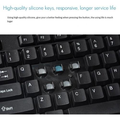 IMICE K-818 Backlight Keyboard Plug and Play Laser Engraving Tech Gadget Black Computer Keyboard with LED Light for Notebook