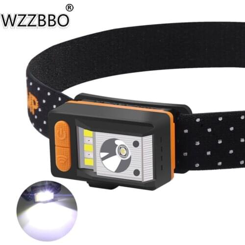 2500LM XPE+LED Headlight Type-c Rechargeable Built-in Fixed-focus Sensor Headlight Lightweight Outdoor Cycling Light