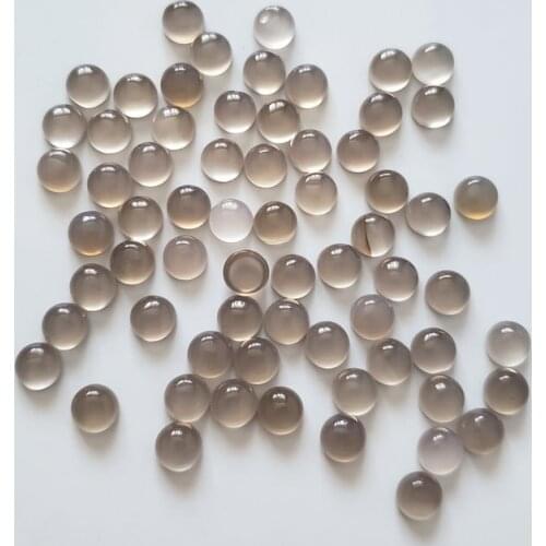 Fashion 6MM 50pcs/lot Gray Natural Stone Beads high quality round cabochon bead for ring DIY jewelry making accessories