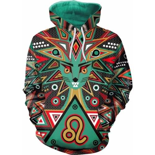 [EL BARCO] Colorful 3D Print Hoodies Sweatshirt Men Women Cotton Funny Hip Hop Slim Male Outwear Pullover Long Winter Tops M-2XL