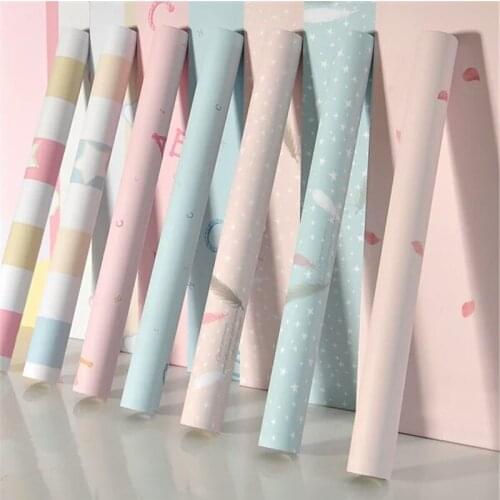 Wallpapers Youman Postoral Style Friendly Thickened Adhesive Upgrade Wall Sticker Waterproof Paper Dormitory Bedroom Renovation