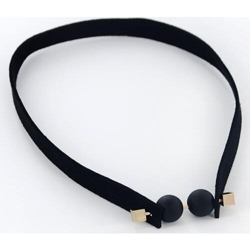 New Fashion Simple Black Velvet Ribbon False Collar Necklace for women Gold Silver Color Pendant Bijoux accessory