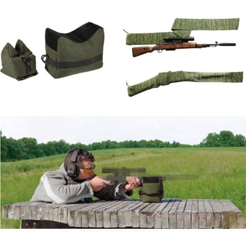 Front & Rear Bag Rifle Support Shooting Bag Outdoor Airsoft Tack Driver Hunting Accessories Sandbag Rifle Gun Target Stand Bench