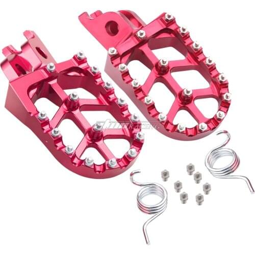 Foot Pegs Rest Pedal Footpegs For CR 125 250 02-07 CRF150R 07-20 CRF250R 04-20 CRF250X 04-17 CRF250RX 19-20 CRF450R 02-20 Red