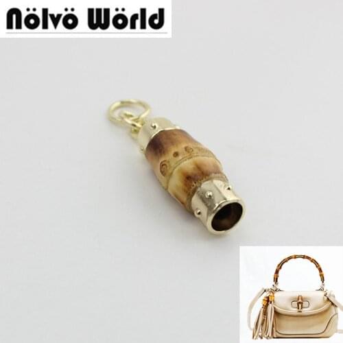 50pcs Fashion Bamboo fringed pendant Hangtag for Fashion Bags Handbag Decorative Hanger Lovely Pendant Bag Charm Hanger