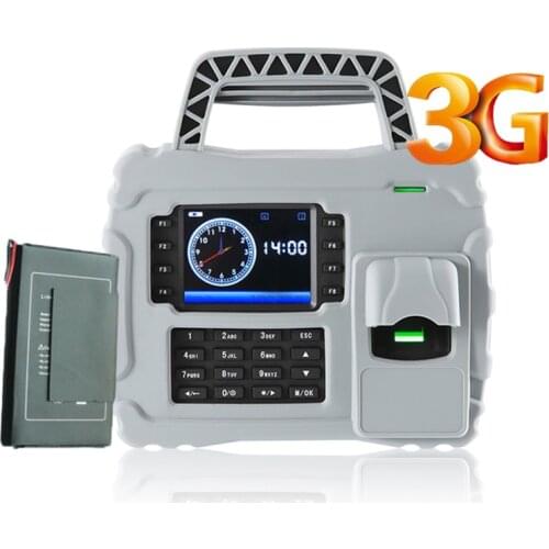 ZK S922 IP65 Waterproof Dust Proof 3G TCP/IP Fingerprint Employee Time Attendance System With Built-in 7600mAh Backup Battery