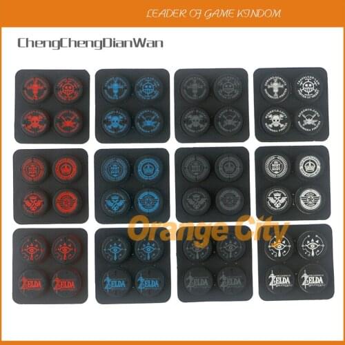 Silicone For Nintend Switch NS Rocker cap For One Piece & Zelda Crown Thumb Grip Stick Cap Cover Skin For Nintend Switch