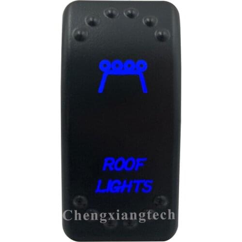 Blue Led Lasor Engraving Roof Lights Rocker Switch 5 Pin on off 12v 24v SPST for Car Boat Truck