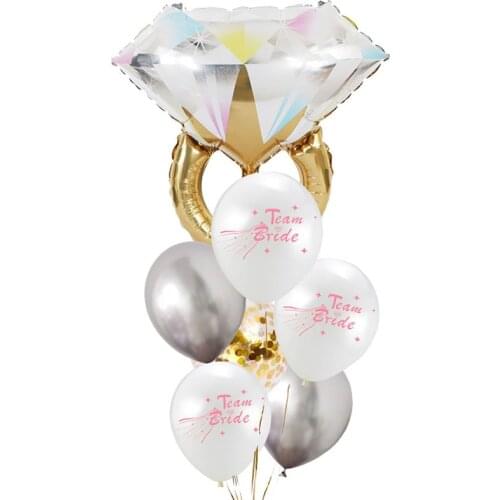 Bridal Balloon Bouquet Confetti Balloon Bundle Bridal Shower Ideas Team Bride to Be Bachelorette Party Engagement Decorations